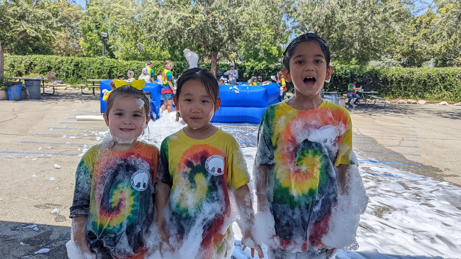 Carden Arbor View summer campers at a foam party